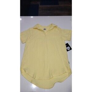 Magellan NWT Women’s XS SS BARTON CREEK CAMP Shirt PALE YELLOW B19